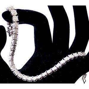 KRN Diamond Sterling Silver Tennis Bracelet 7.5" Fine jewelry